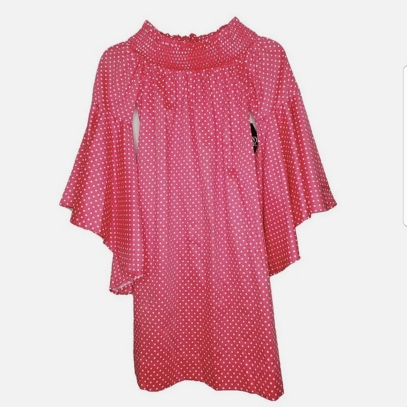 Pink & White Polka Dot Dress - Picture 3 of 4